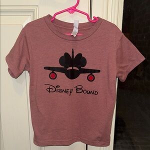 Bella Canvas Kids Tee - Custom Disney Bound Mauve with Black and Red